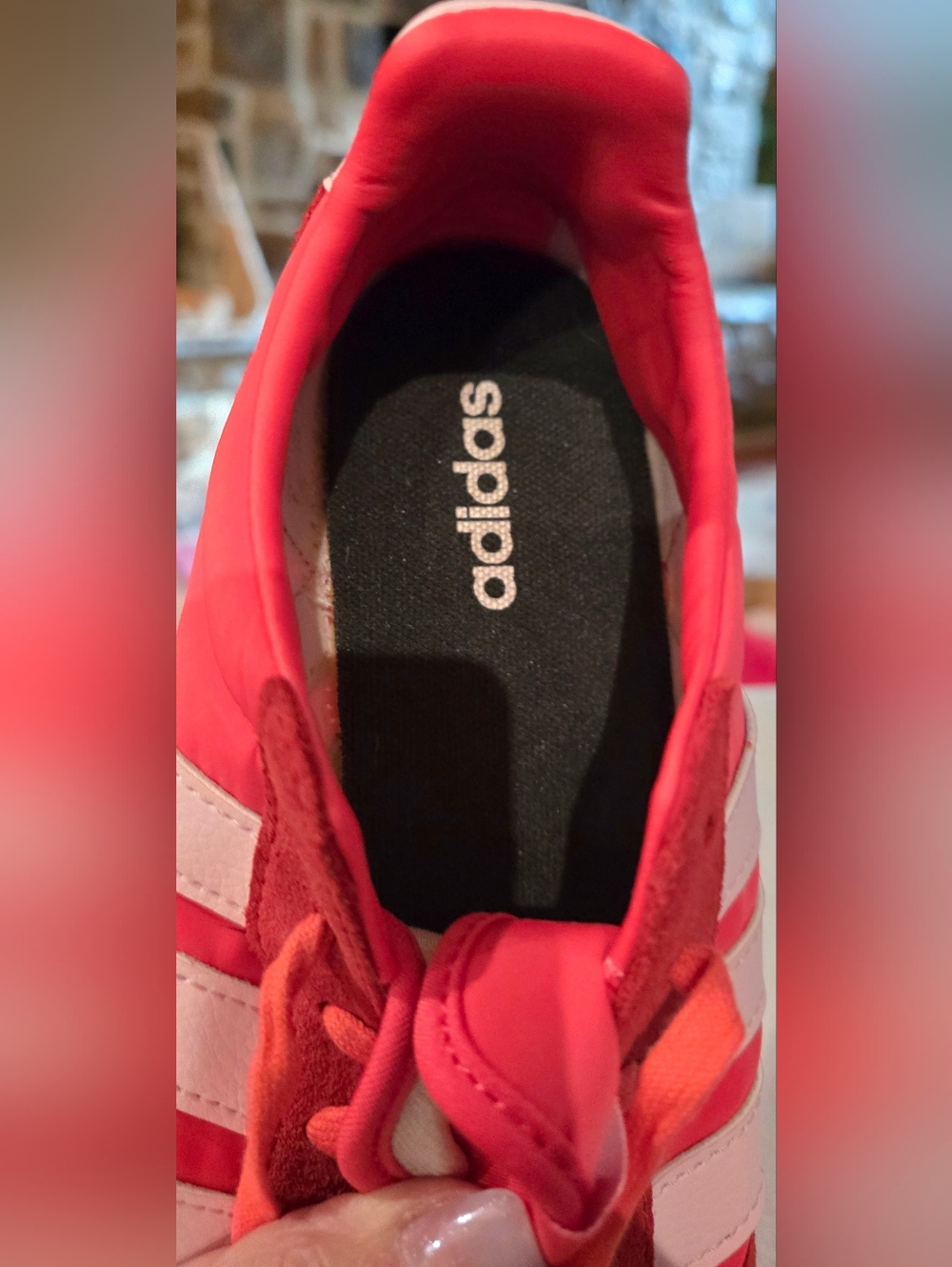 adidas Red and Pink Retro Low-Top Sneakers - Picture 9 of 9